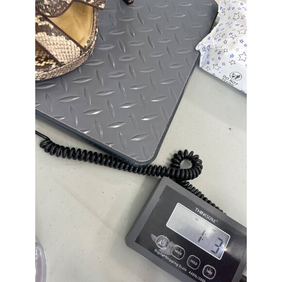 Coach Ivanah Snake Print Pumps Women 7.5 Peep Toe Beige Brown Animal Print Chic - Picture 11 of 11